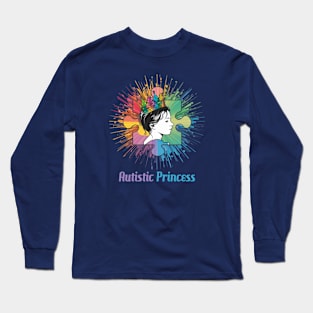 Autism Awareness for Autistic Princess - Dark Version Long Sleeve T-Shirt